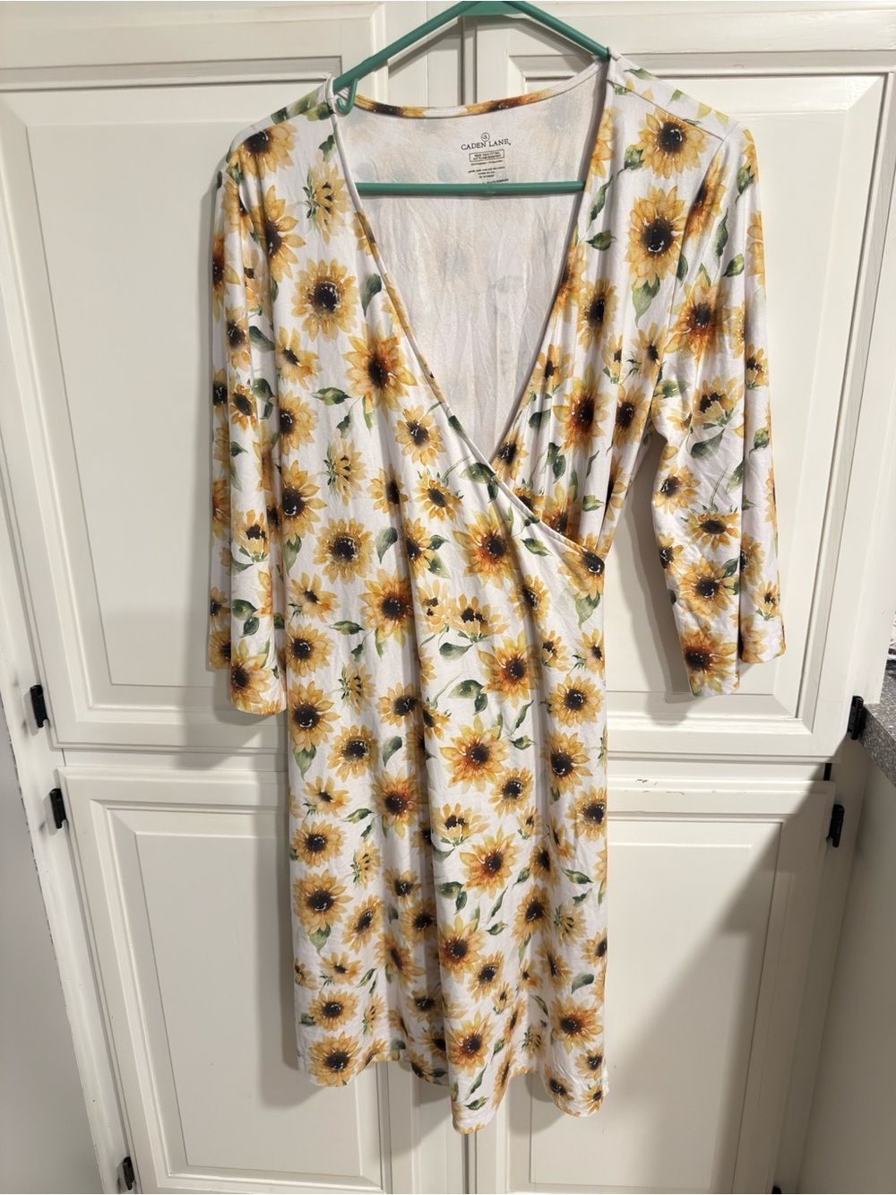 Caden Lane Savannah sunflower maternity and nursing robe